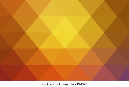 Light Pink, Yellow vector abstract textured polygonal background. Blurry triangle design. Pattern can be used for background.