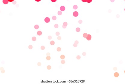 Light Pink, Yellow vector abstract pattern with circles. Geometry template for your business design. Background with colored spheres.