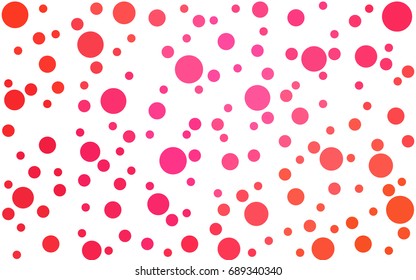 Light Pink, Yellow vector abstract pattern with circles. Geometry template for your business design. Background with colored spheres.