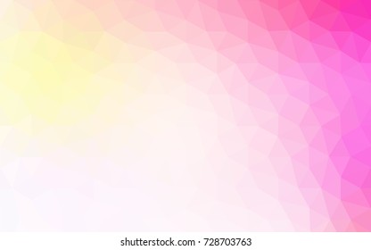 Light Pink, Yellow vector abstract textured polygonal background. Blurry triangle design. Pattern can be used for background.