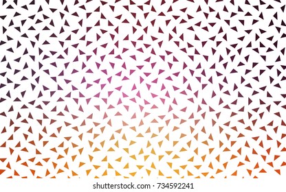 Light Pink, Yellow vector abstract colorful background, which consist of triangles. Pattern with colored triangles on white background.