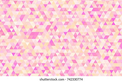 Light Pink, Yellow vector abstract polygonal background. Brand-new colored illustration in blurry style with gradient. A completely new design for your business.