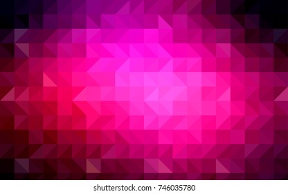 Light Pink, Yellow vector abstract polygonal background. Colorful illustration in abstract style with gradient. Triangular pattern for your business design.