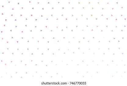 Light Pink, Yellow vector abstract colorful background, which consist of triangles. Pattern with colored triangles on white background.