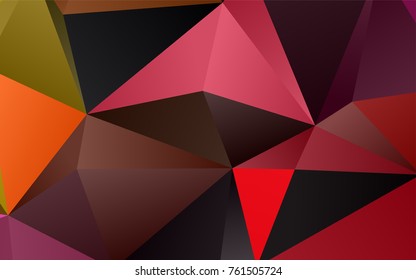 Light Pink, Yellow vector abstract polygonal template. A vague abstract illustration with gradient. Brand-new style for your business design.