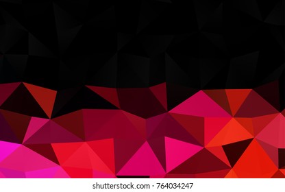 Light Pink, Yellow vector abstract polygonal template. Colorful illustration in abstract style with gradient. Brand-new design for your business.