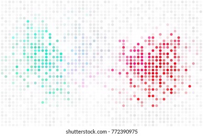 Light Pink, Yellow vector abstract pattern with circles. Geometry template for your business design. Background with colored spheres.