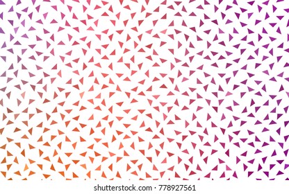 Light Pink, Yellow vector abstract colorful background, which consist of triangles. Pattern with colored triangles on white background.