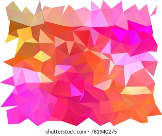 Light Pink, Yellow vector abstract polygonal template. Colorful abstract illustration with gradient. A new texture for your design.