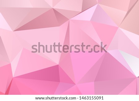 Light Pink, Yellow vector abstract polygonal pattern. A completely new color illustration in a polygonal style. Template for cell phone's backgrounds.