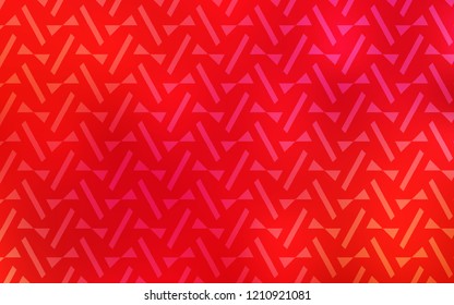 Light Pink, Yellow vector backdrop with lines, triangles. Decorative design in abstract style with triangles. Modern template for landing page.