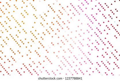 Light Pink, Yellow vector backdrop with lines, triangles. Modern abstract illustration with colorful triangles. Pattern for commercials.