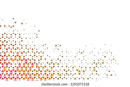 Light Pink, Yellow vector backdrop with lines, triangles. Illustration with set of colorful triangles. Smart design for your business advert.