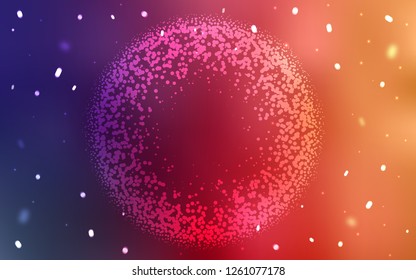 Light Pink, Yellow vector backdrop with dots. Blurred decorative design in abstract style with bubbles. Pattern for textures of wallpapers.