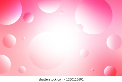 Light Pink, Yellow vector backdrop with dots. Modern abstract illustration with colorful water drops. Beautiful design for your business advert.
