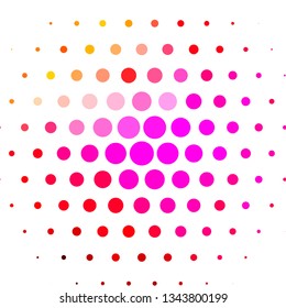 Light Pink, Yellow vector backdrop with circles. Abstract colorful disks on simple gradient background. Pattern for booklets, leaflets.