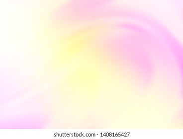 Light Pink, Yellow vector backdrop with bent lines. Brand new colored illustration in marble style with gradient. A new texture for your  ad, booklets, leaflets.