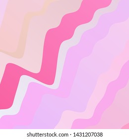 Light Pink, Yellow vector backdrop with curves. Colorful illustration with curved lines. Template for cellphones.