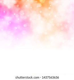 Light Pink, Yellow vector backdrop with circles. Abstract colorful disks on simple gradient background. Design for your commercials.