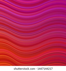 Light Pink, Yellow vector backdrop with bent lines. Abstract gradient illustration with wry lines. Best design for your posters, banners.