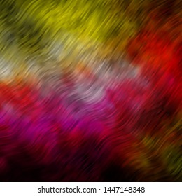 Light Pink, Yellow vector backdrop with curves. Colorful abstract illustration with gradient curves. Best design for your posters, banners.