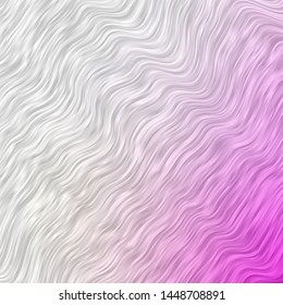 Light Pink, Yellow vector backdrop with circular arc. Brand new colorful illustration with bent lines. Best design for your ad, poster, banner.