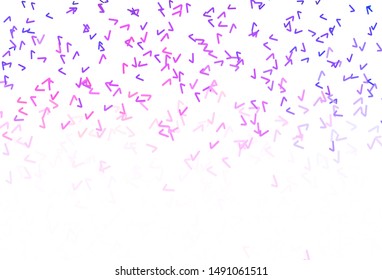 Light Pink, Yellow vector backdrop with wry lines. A sample with colorful lines, shapes. New composition for your brand book.