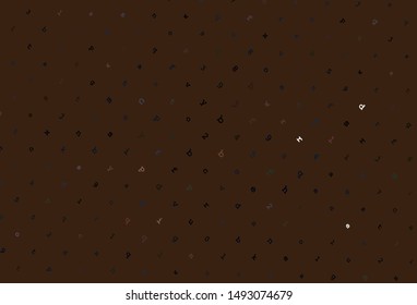 Light Pink, Yellow vector backdrop with english symbols. Colored alphabet signs with gradient on white background. Pattern for ads, poster, banner of books.