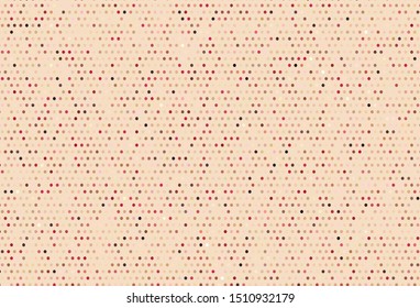 Light Pink, Yellow vector backdrop with dots. Illustration with set of shining colorful abstract circles. Design for poster, banner of websites.