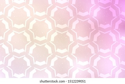 Light Pink, Yellow vector backdrop with wry lines. Creative illustration in halftone style with gradient. New composition for your brand book.
