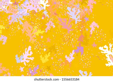 Light Pink, Yellow vector backdrop with memphis shapes. Illustration with colorful gradient shapes in abstract style. Best smart design for your business.