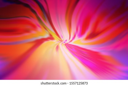 Light Pink, Yellow vector backdrop with curved lines. Glitter abstract illustration with wry lines. A completely new design for your business.