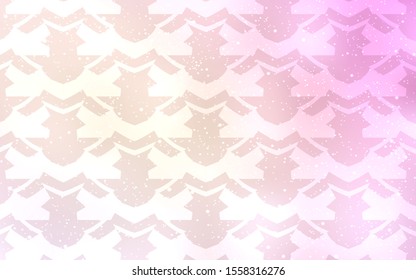 Light Pink, Yellow vector backdrop with wry lines. Creative illustration in halftone style with gradient. New composition for your brand book.