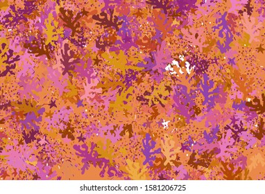 Light Pink, Yellow vector backdrop with memphis shapes. Colorful chaotic forms with gradient in modern style. Modern design for your business card.