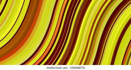 Light Pink, Yellow vector backdrop with bent lines. Bright sample with colorful bent lines, shapes. Design for your business promotion.