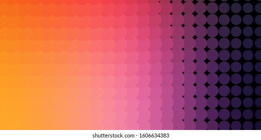 Light Pink, Yellow vector backdrop with dots. Glitter abstract illustration with colorful drops. Pattern for wallpapers, curtains.