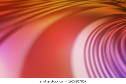 Light Pink, Yellow vector backdrop with bent lines. A circumflex abstract illustration with gradient. A completely new design for your business.