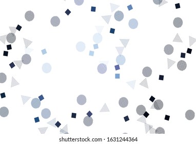 Light Pink, Yellow vector backdrop with lines, circles, rhombus. Illustration with colorful circles, triangles, rectangles. Smart design for your adverts.