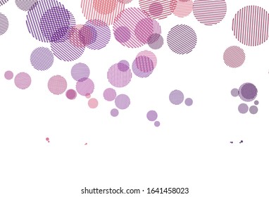 Light Pink, Yellow vector backdrop with dots. Abstract illustration with colored bubbles in nature style. Pattern for textures of wallpapers.