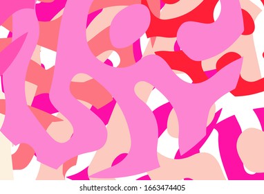 Light Pink, Yellow vector backdrop with memphis shapes. Illustration with colorful gradient shapes in abstract style. Simple design for your web site.