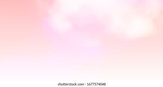 Light Pink, Yellow vector backdrop with cumulus. Colorful illustration with abstract gradient clouds. Pattern for your booklets, leaflets.