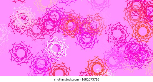 Light Pink, Yellow vector backdrop with chaotic shapes. Modern abstract illustration with gradient random forms. Background for cell phones.