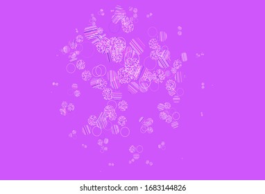 Light Pink, Yellow vector backdrop with dots. Abstract illustration with colored bubbles in nature style. Pattern for textures of wallpapers.
