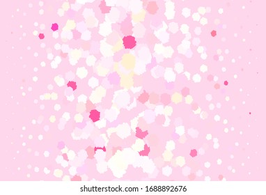Light Pink, Yellow vector backdrop with memphis shapes. Colorful chaotic forms with gradient in modern style. Best smart design for your business.