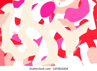 Light Pink, Yellow vector backdrop with memphis shapes. Illustration with colorful gradient shapes in abstract style. Simple design for your web site.