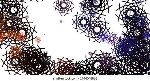 Light Pink, Yellow vector backdrop with chaotic shapes. Colorful abstract forms with gradient in simple style. Background for cell phones.