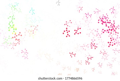 Light Pink, Yellow vector backdrop with artificial intelligence data. Colorful design in simple style with AI links. Pattern for  poster, banner of technology.