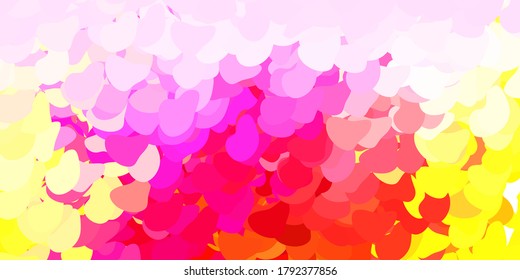 Fondo vectorial amarillo rosa claro con formas caóticas. Diseño simple en estilo abstracto con formas degradadas. Diseño inteligente para su negocio.