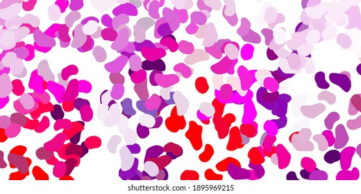 Light pink, yellow vector backdrop with chaotic shapes. Colorful abstract forms with gradient in simple style. Background for cell phones.