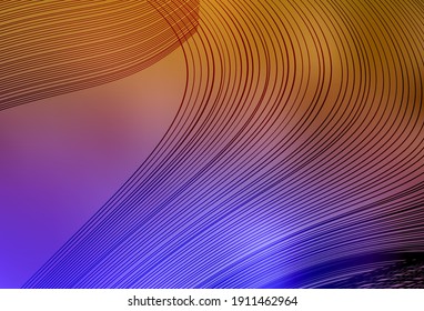 Light Pink, Yellow vector backdrop with wry lines. An elegant bright illustration with gradient lines. Background for cell phone screens.